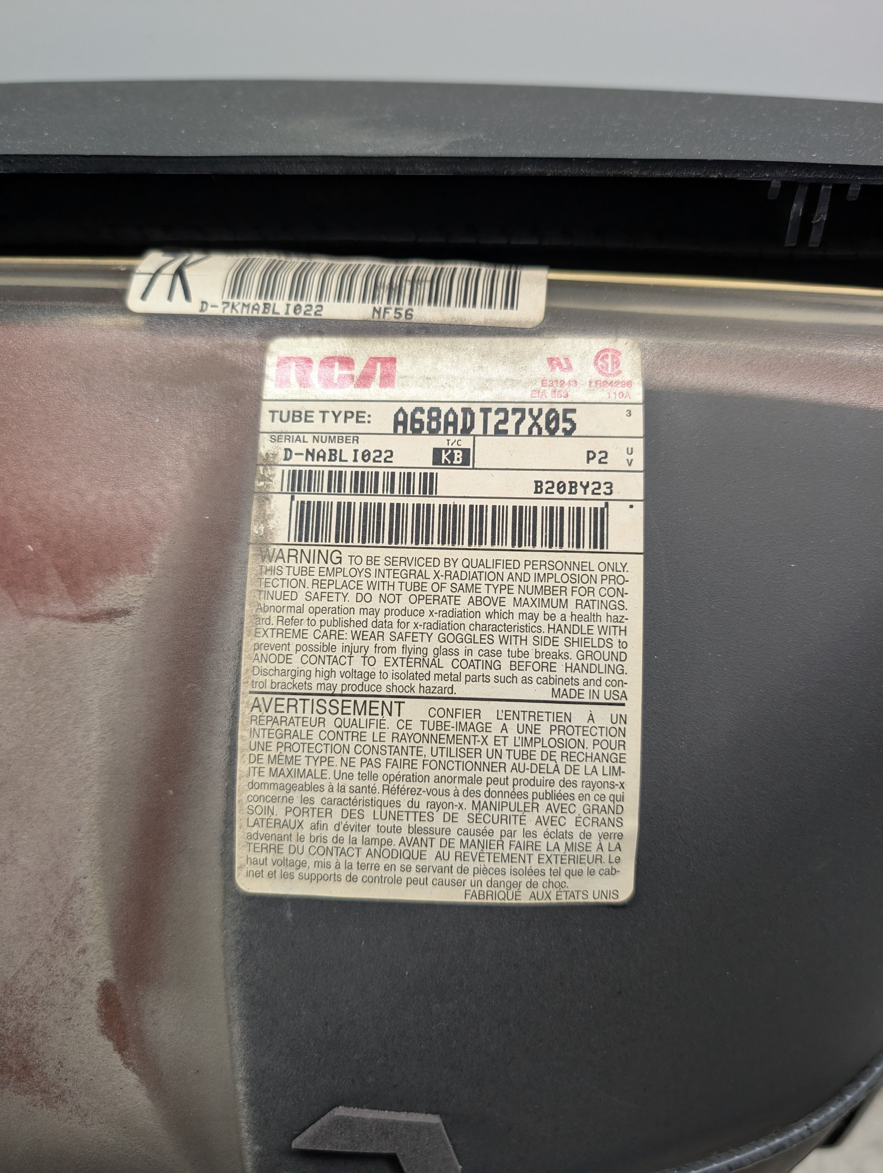 RCA F27244BCTX2