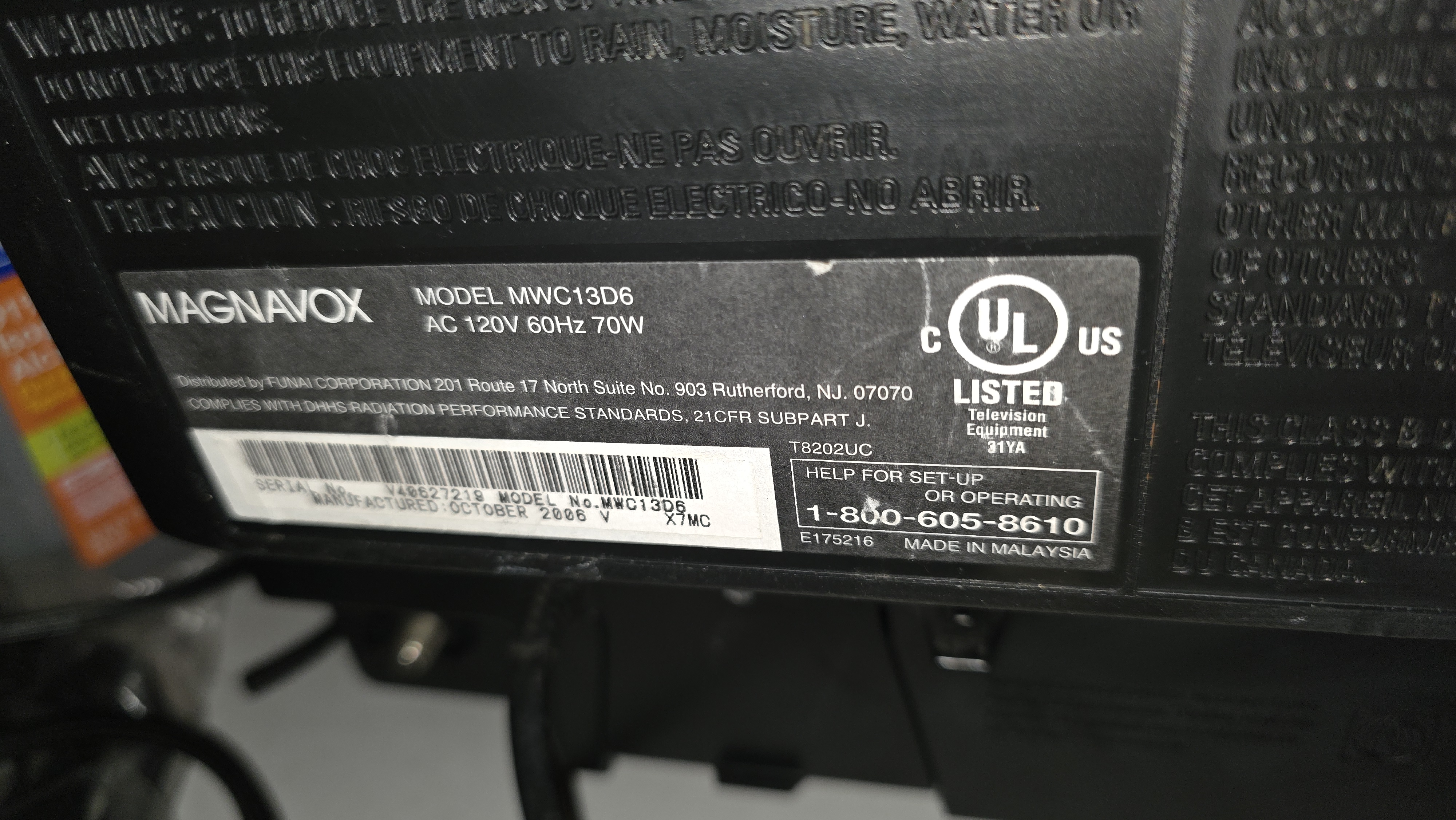 Magnavox MWC13D6