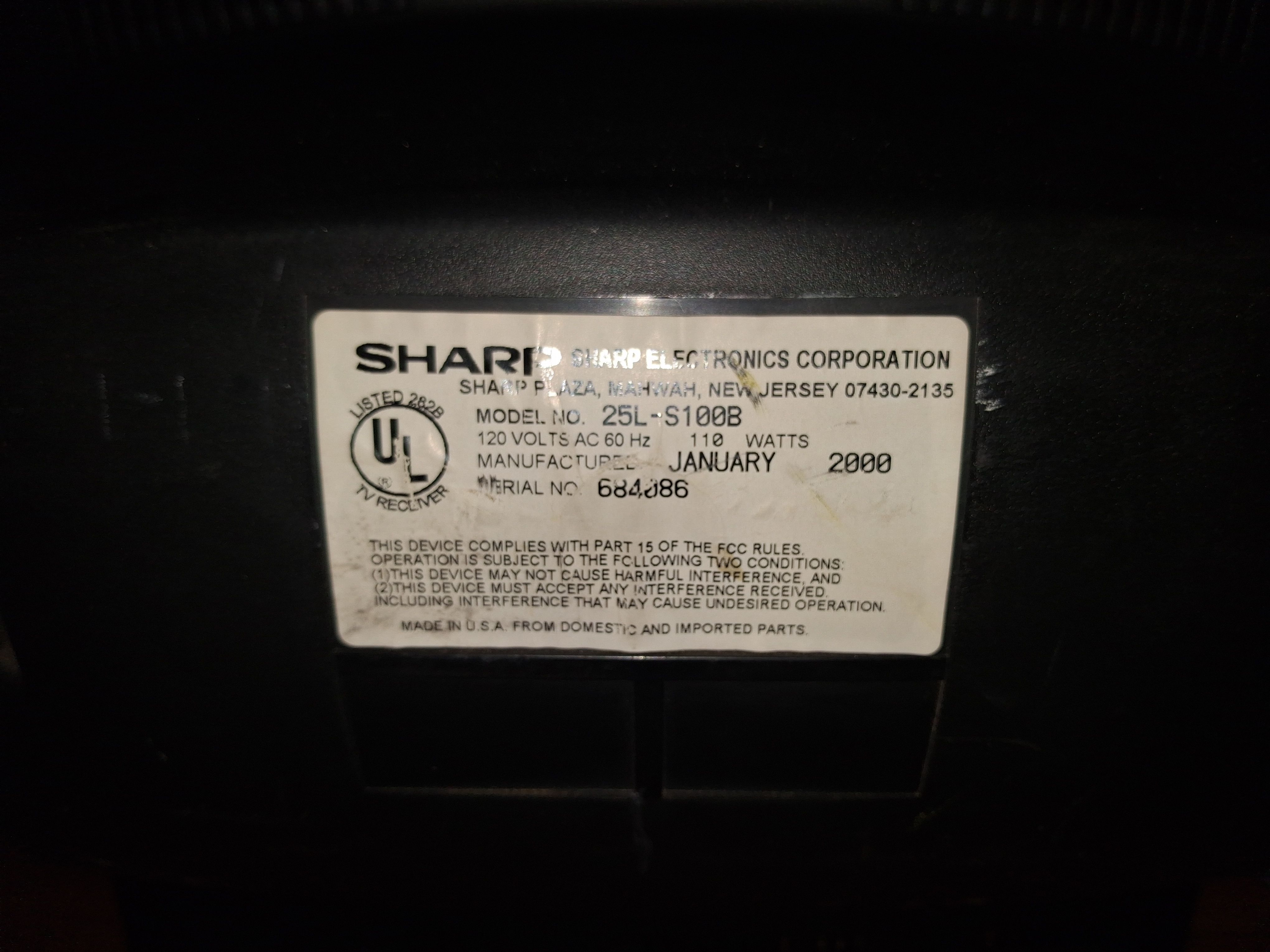 Sharp 25L-S100B