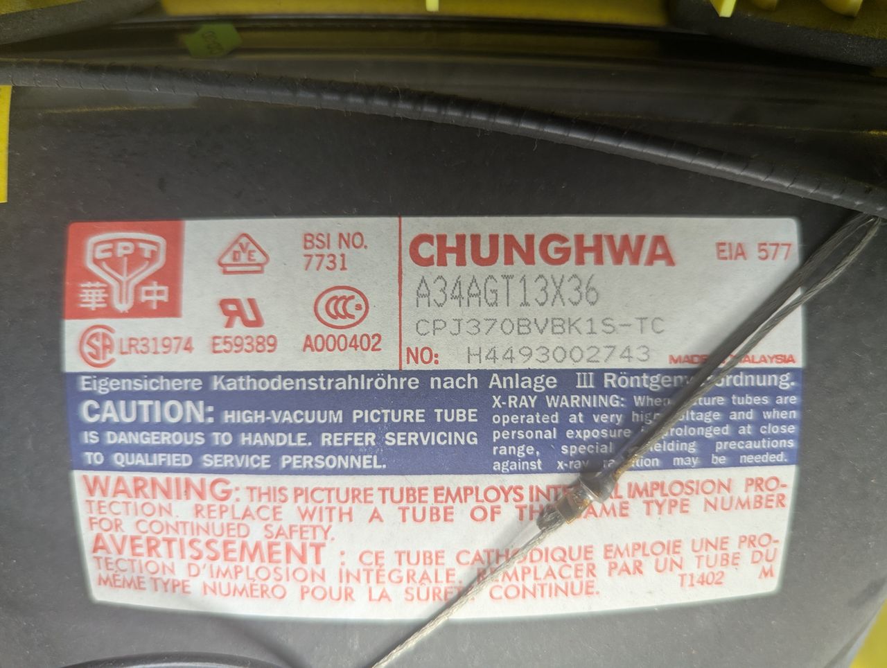 SB315 - Tube label