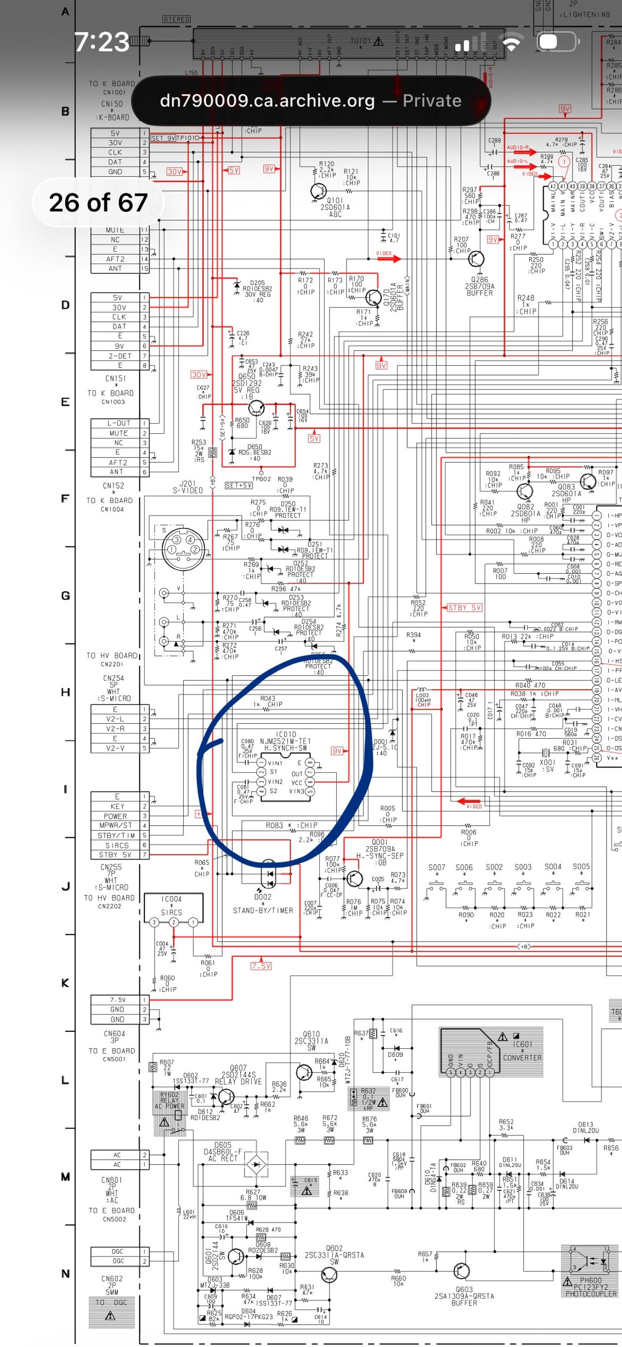 KV-27S42 - Chip responsible for the sync issues