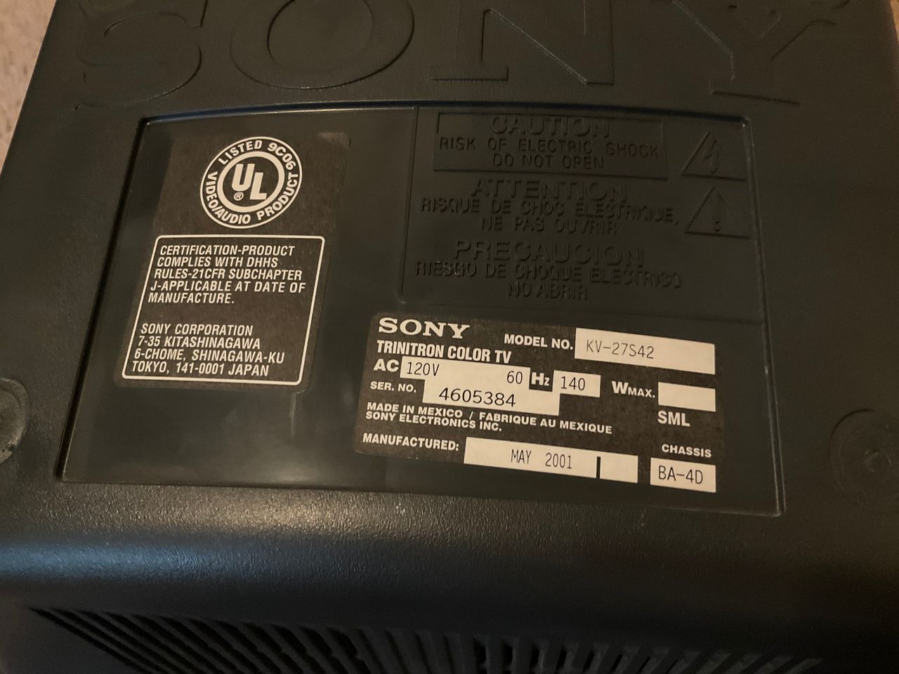KV-27S42 - KV-27S42 (BA-4D based) is from May 2001.