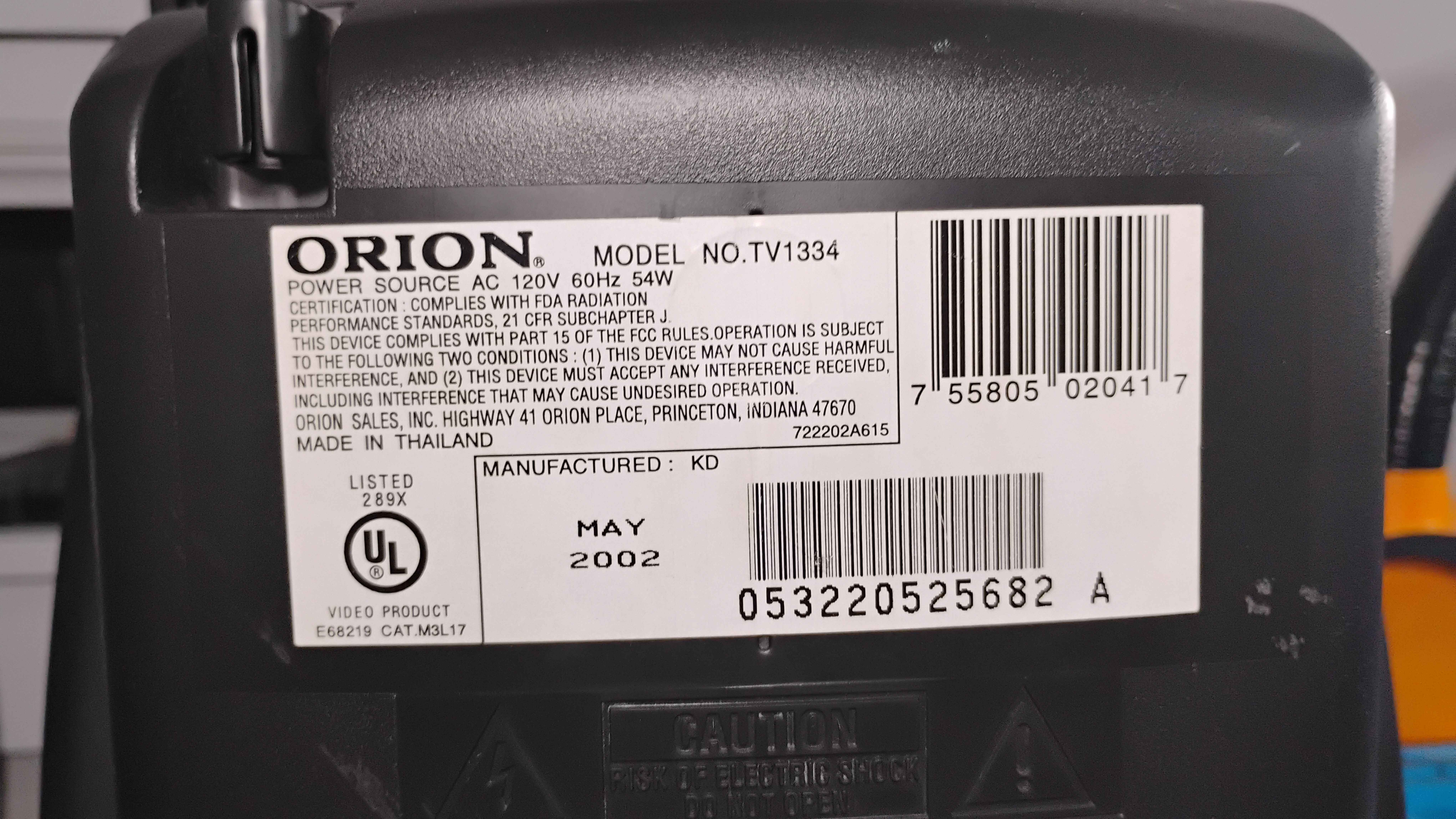 Orion TV1334