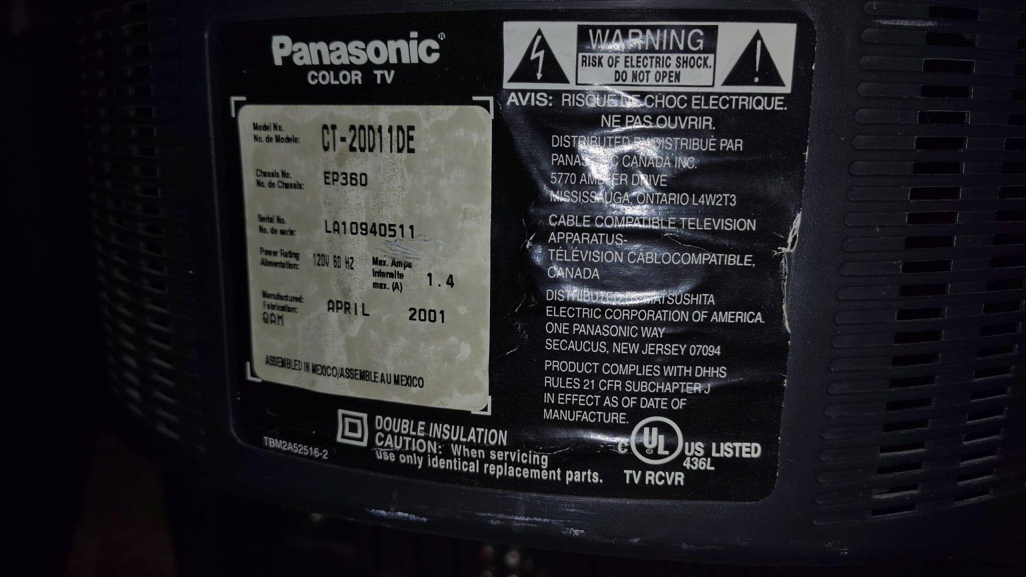 Panasonic CT-20D11DE