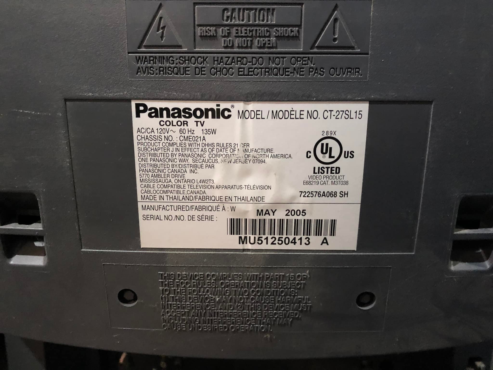 Panasonic CT-27SL15