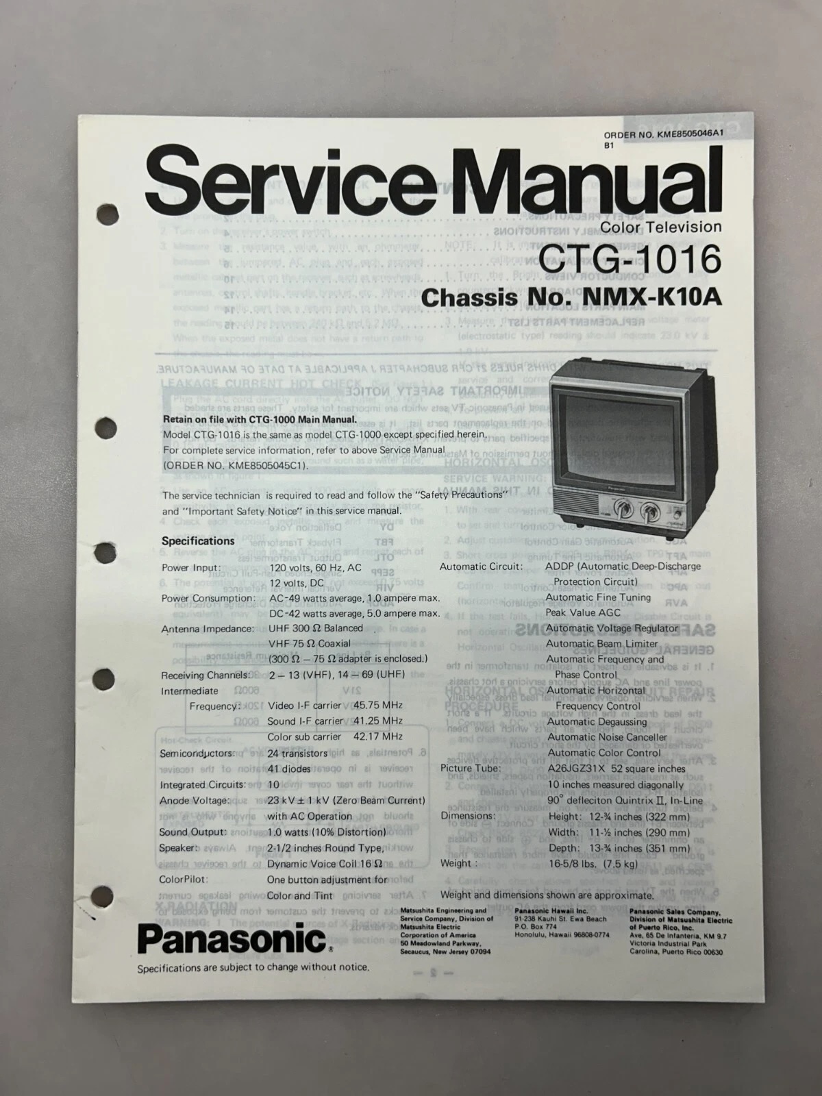 Panasonic CTG-1016