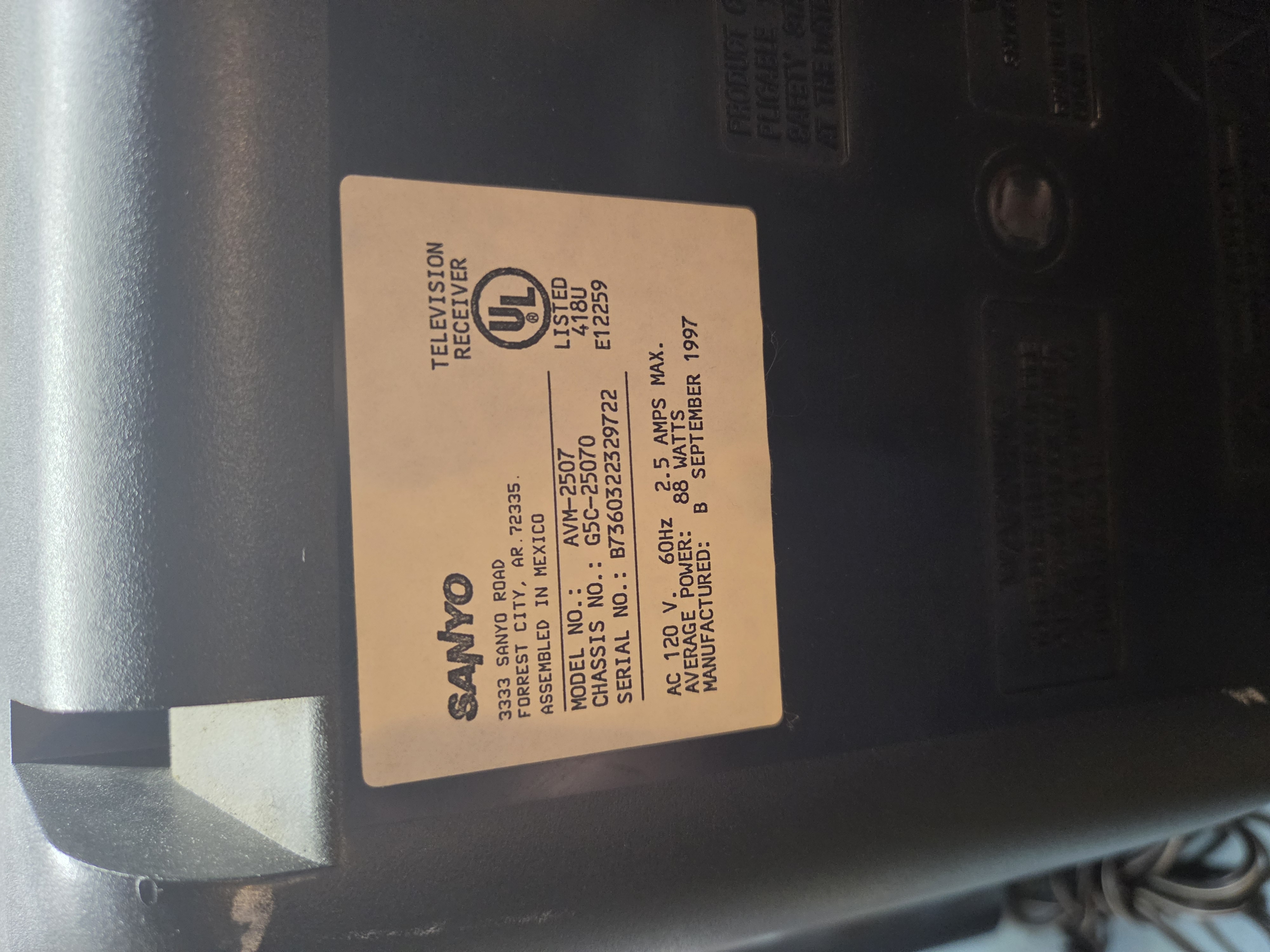 Sanyo AVM-2507