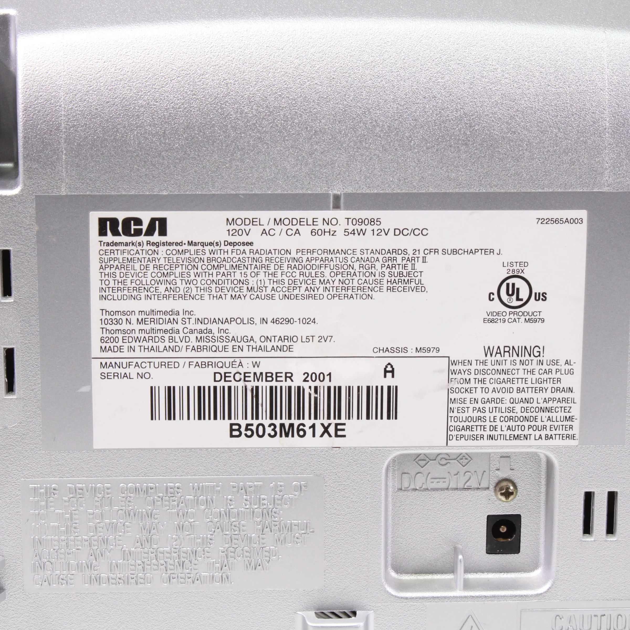 RCA T09085