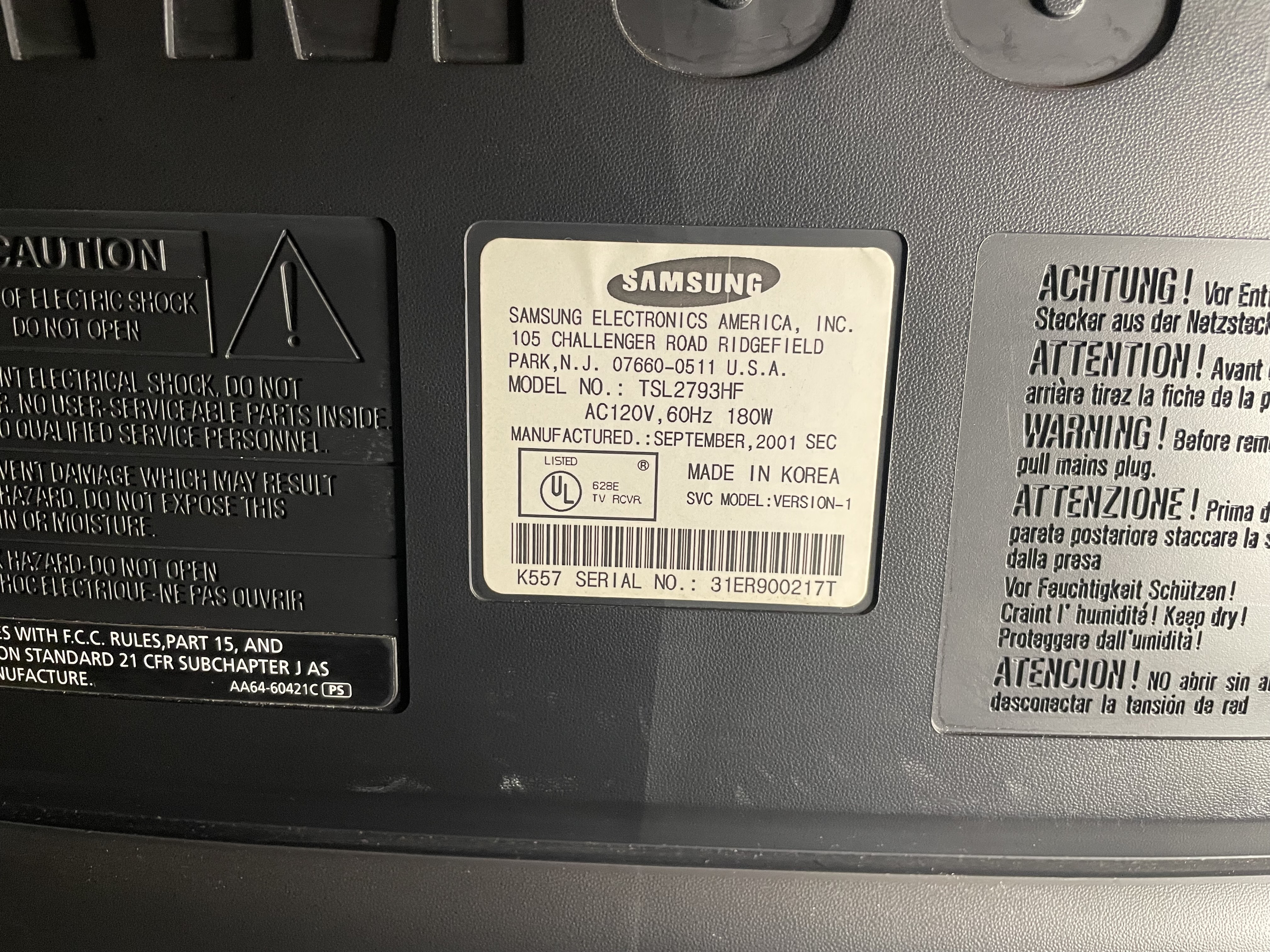 Samsung TSL2793HF