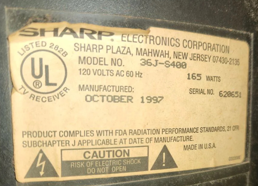 Sharp 36J-S400