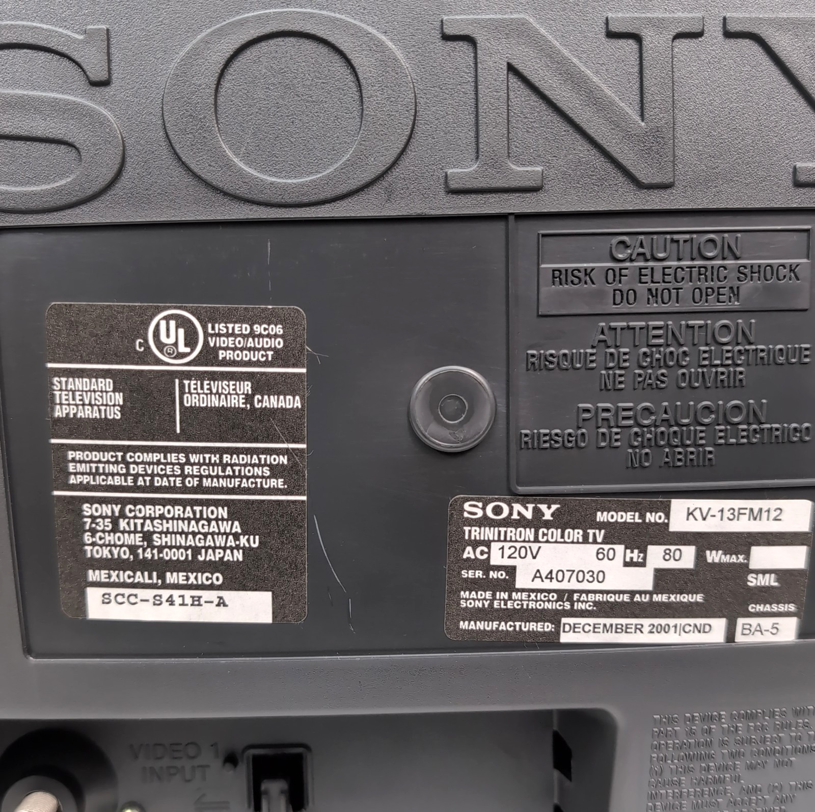 Sony KV-13FM12