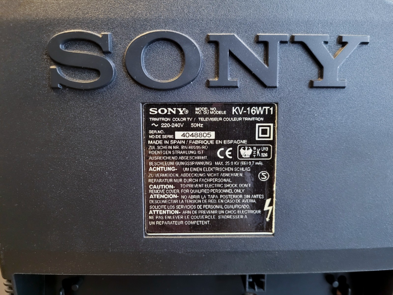 Sony KV-16WT1