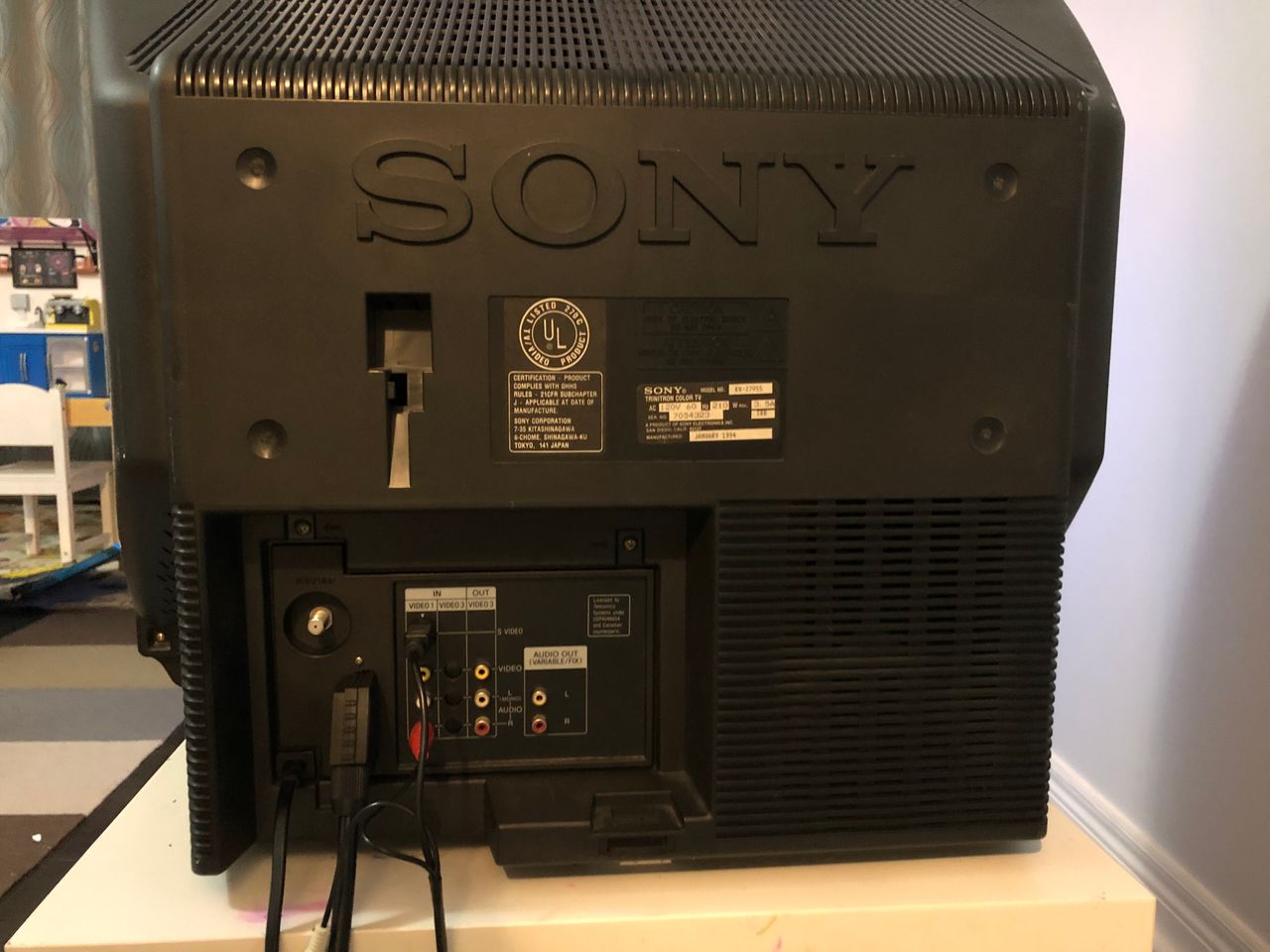 KV-27V55 - SCART cable attached. You don't need the s-video dummy cable, if you are using 1.4 or above mux boards.