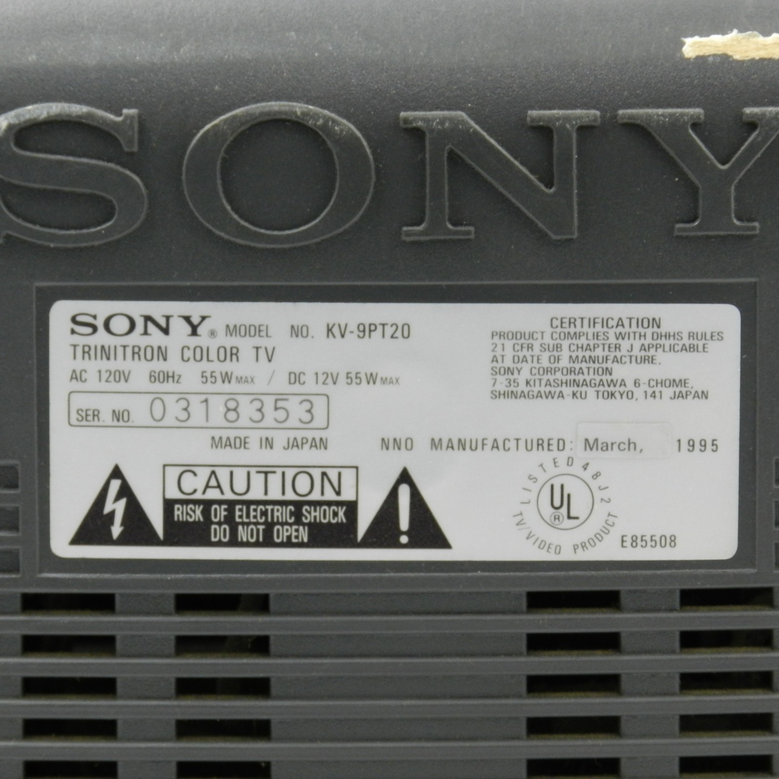 Sony KV-9PT20