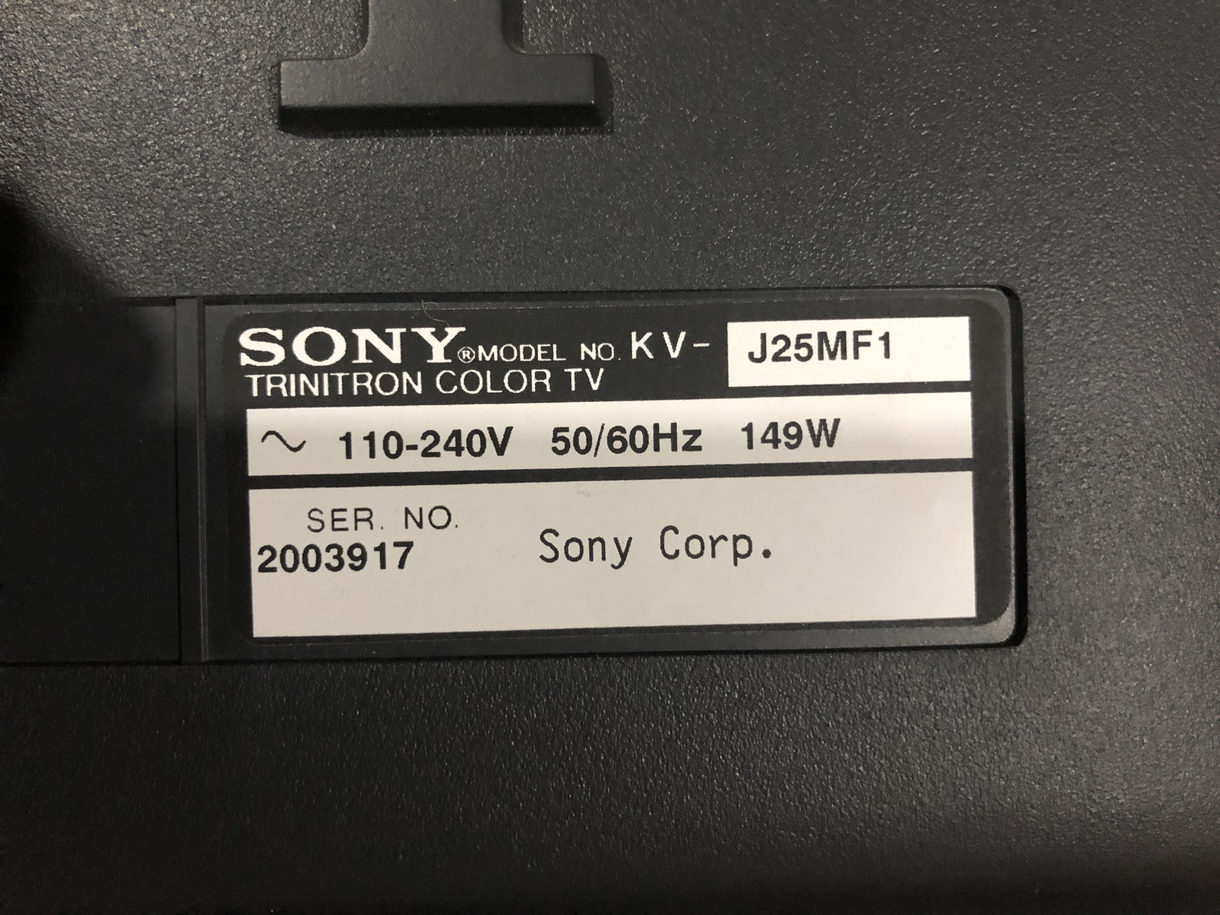 Sony KV-J25MF8J