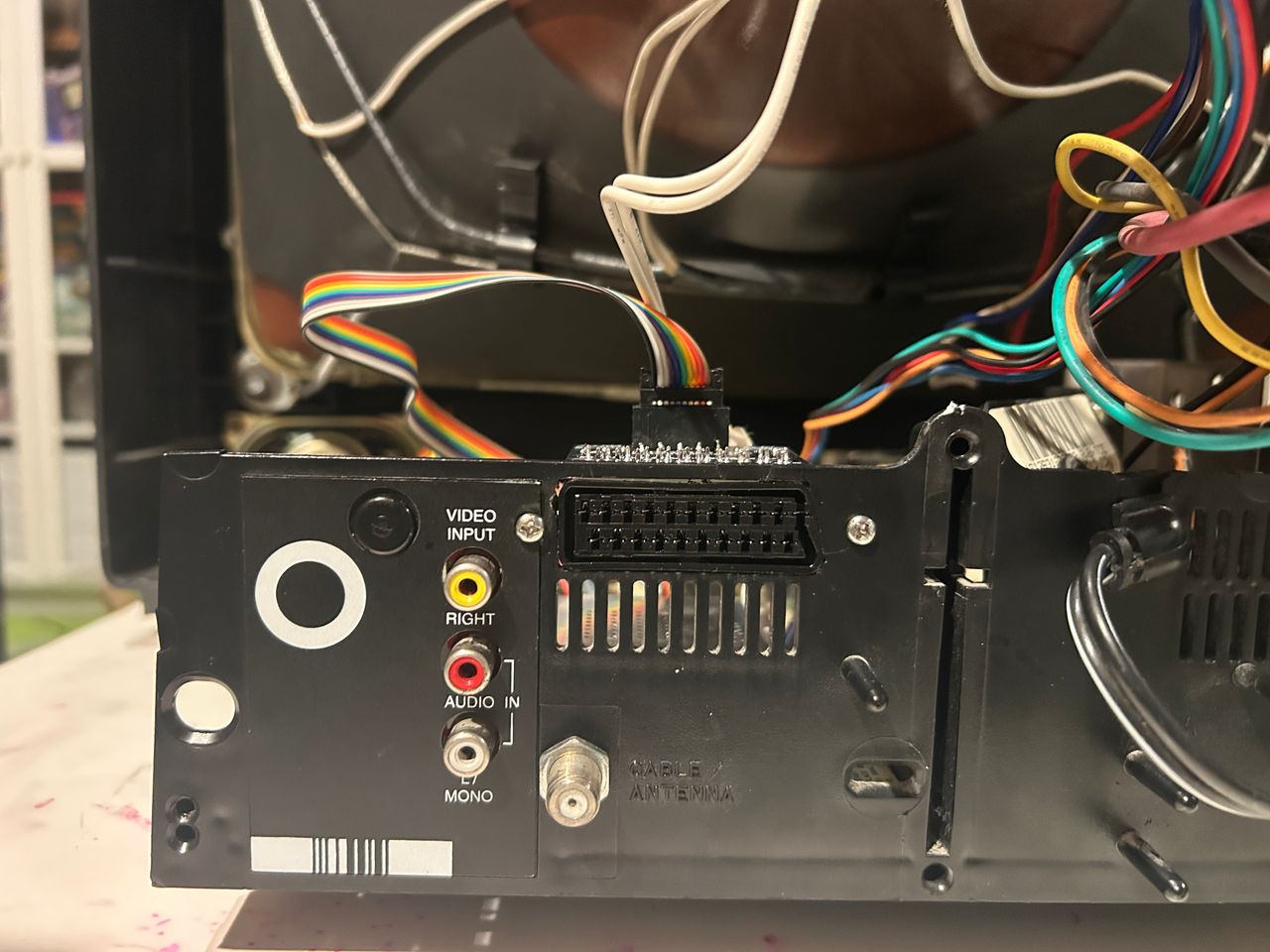 F20352SF - In hindsight, this wasn’t the ideal location for mounting the SCART connector. I also had to trim the rear cove...