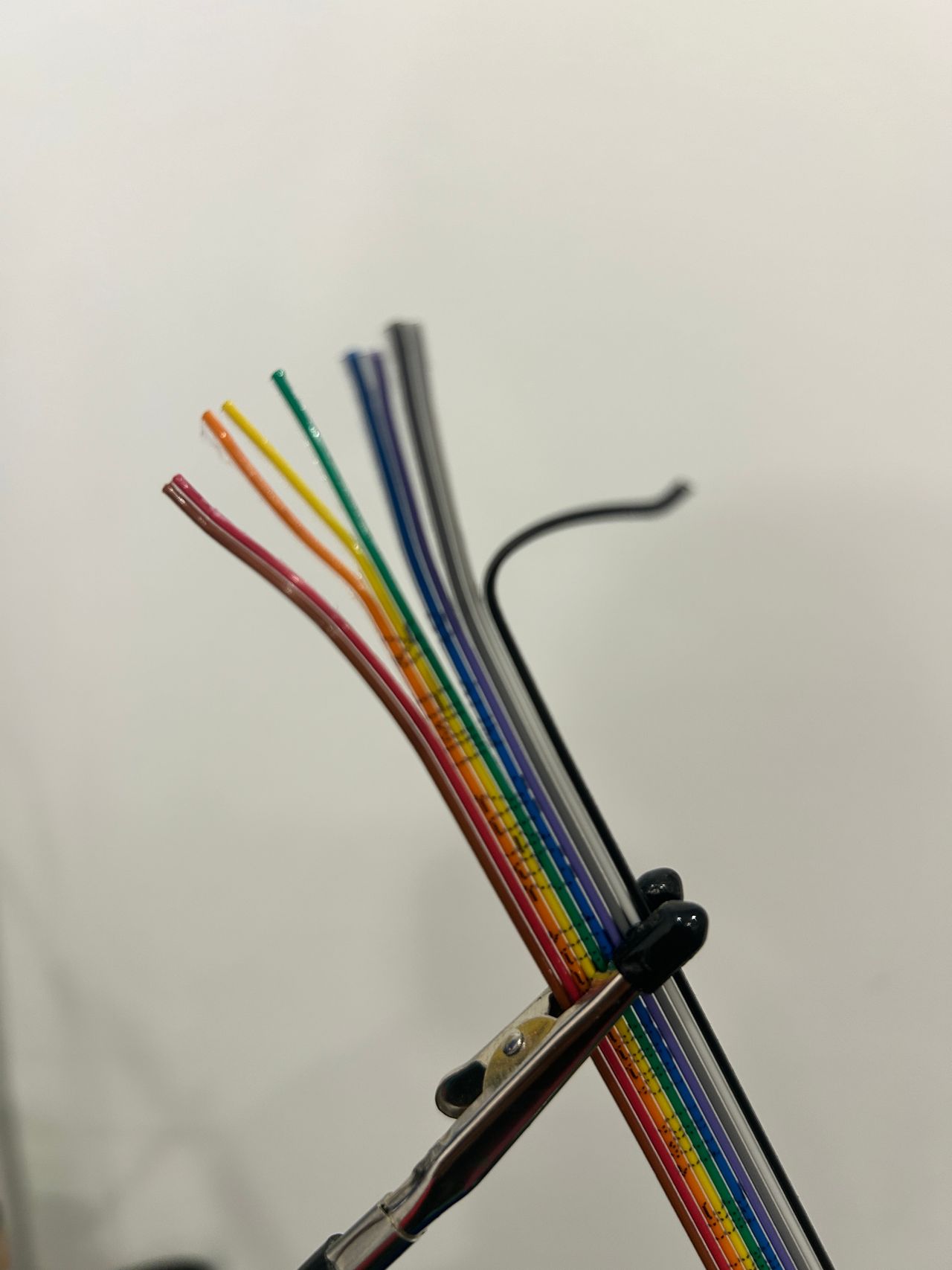 Separated ribbon cable strands