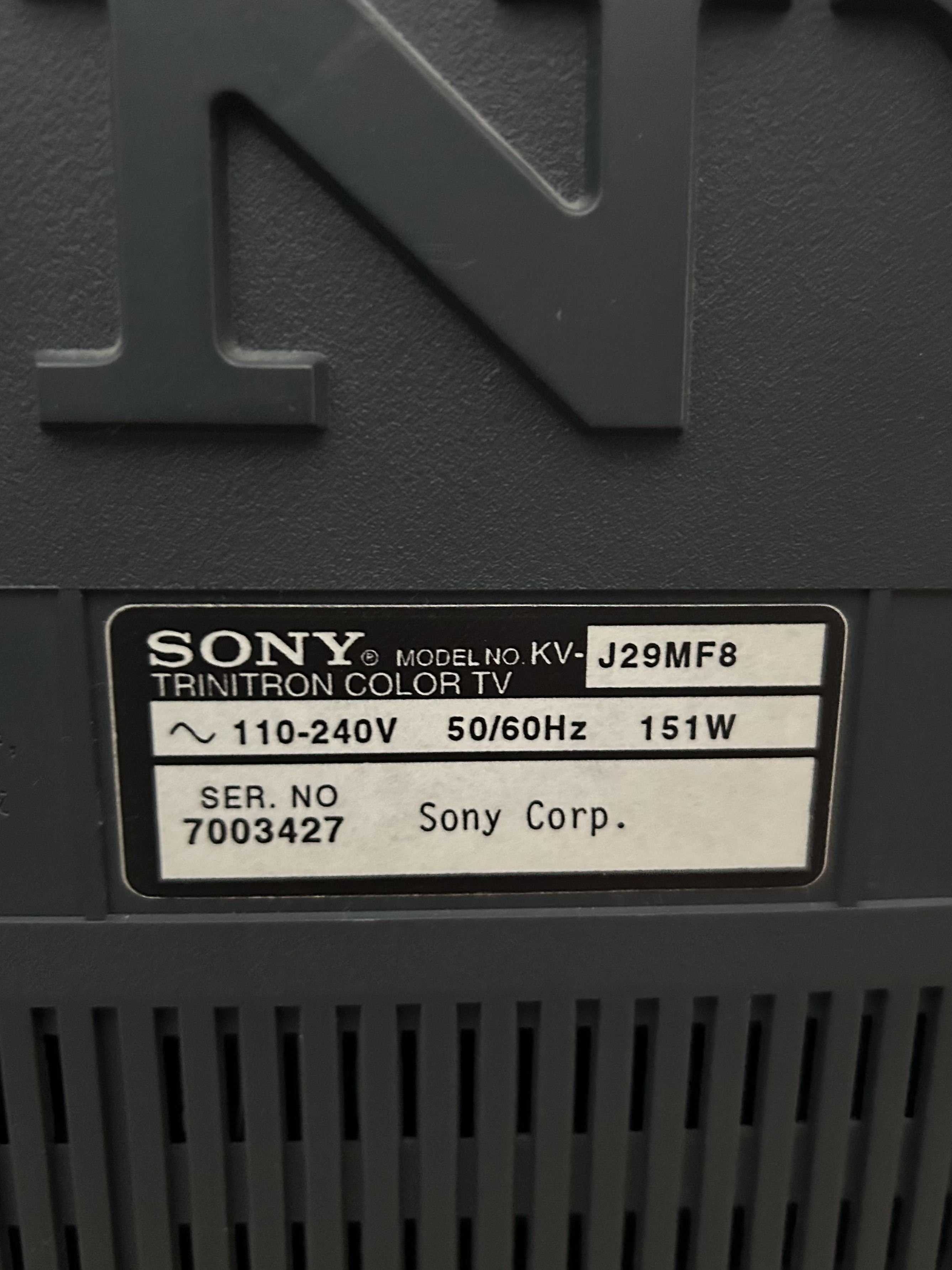 Sony KV-J29MF8J