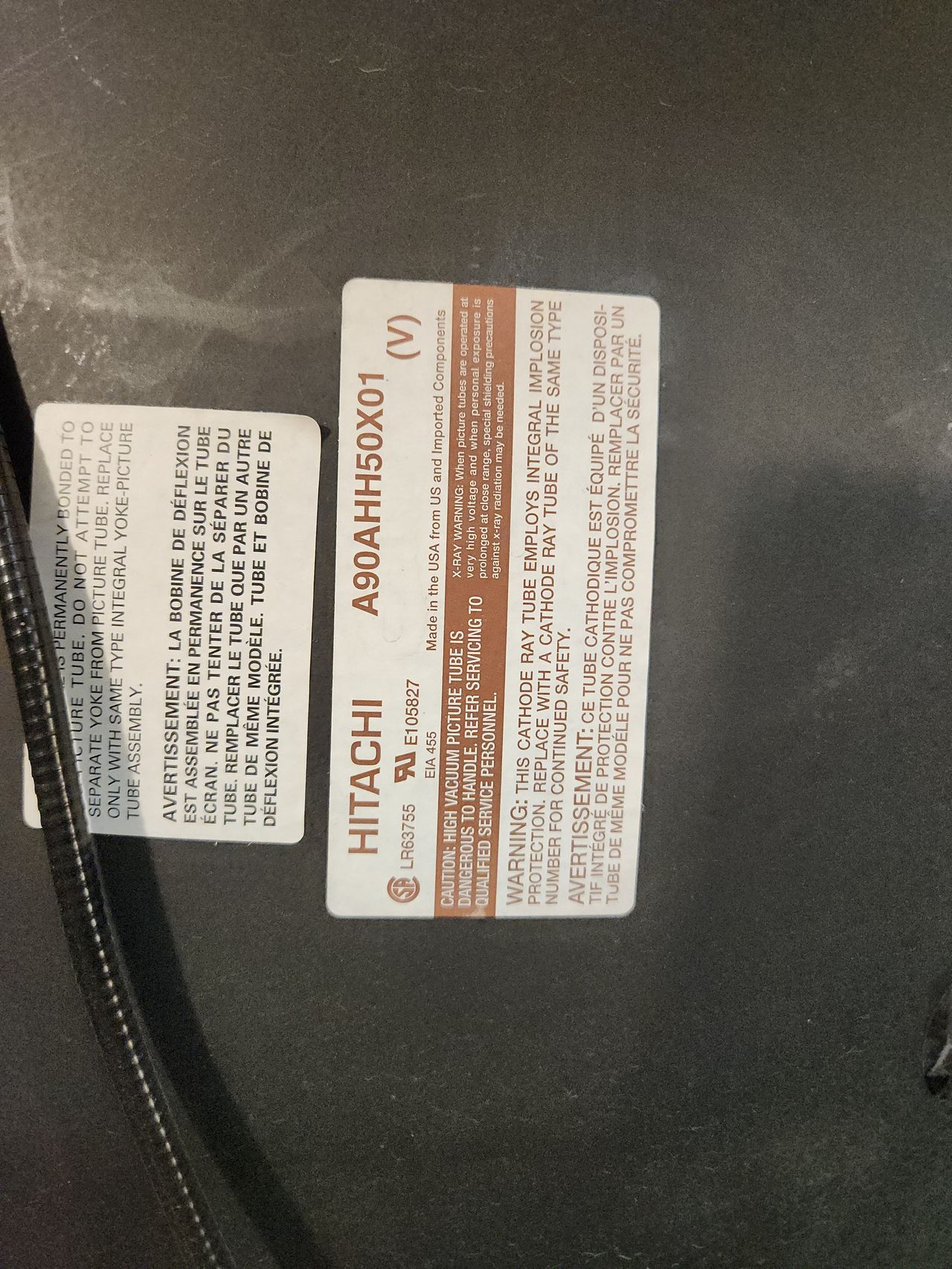 36UX01S - Tube information for those interested.