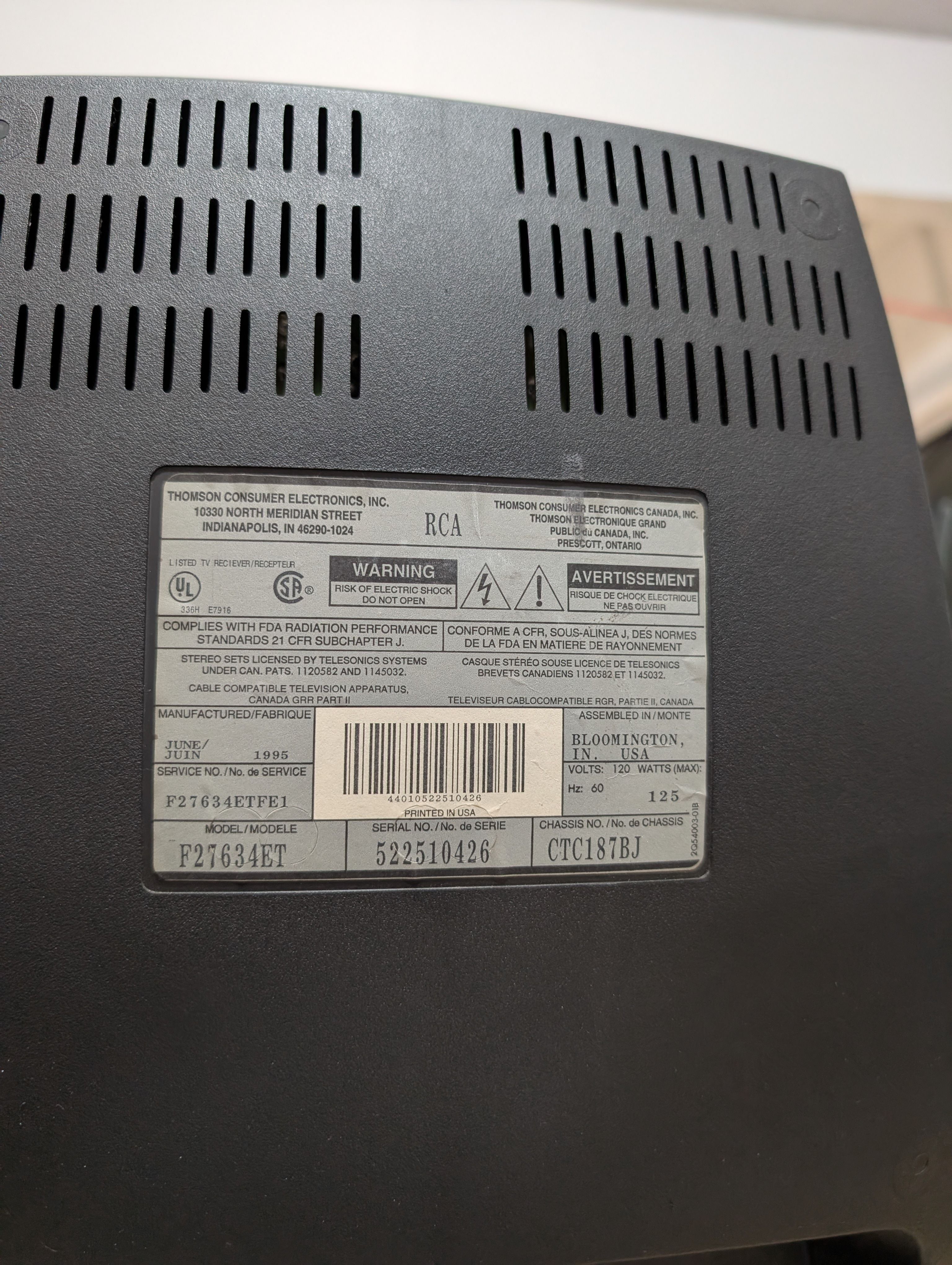 RCA F27634