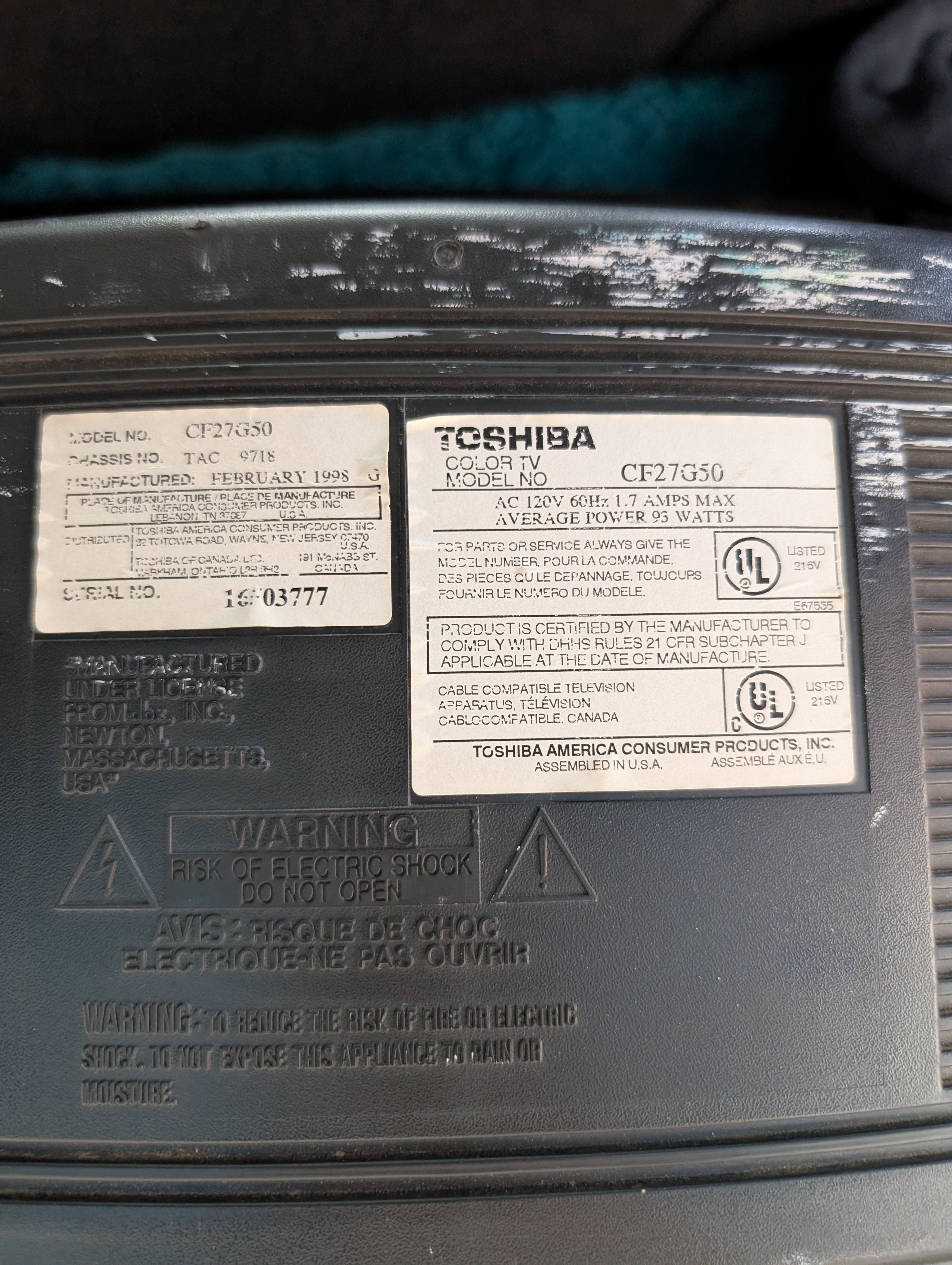 Toshiba CF27G50