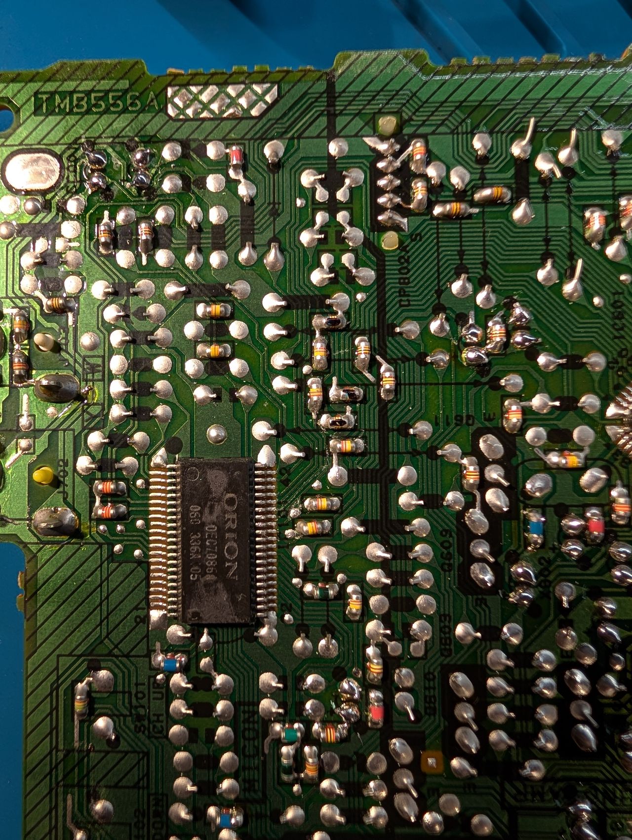 TV1334A - Ground resistors to remove are marked in black