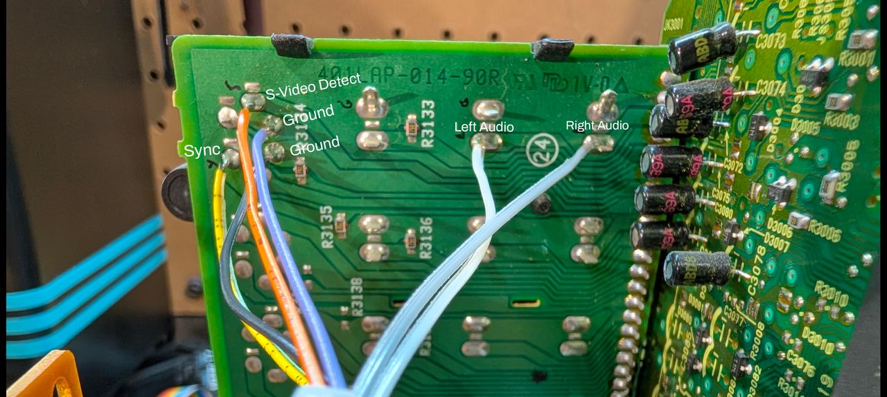 CT-27SF25W - Labeled locations for all connections on the back of the input board