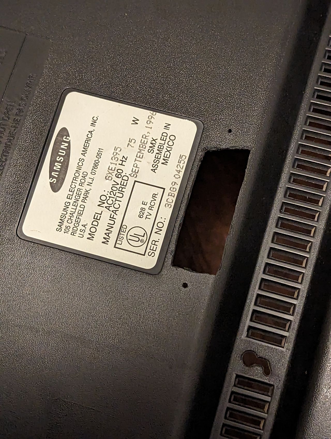 GXE-1395 - Cut necessary holes in the back housing to fit your connectors.