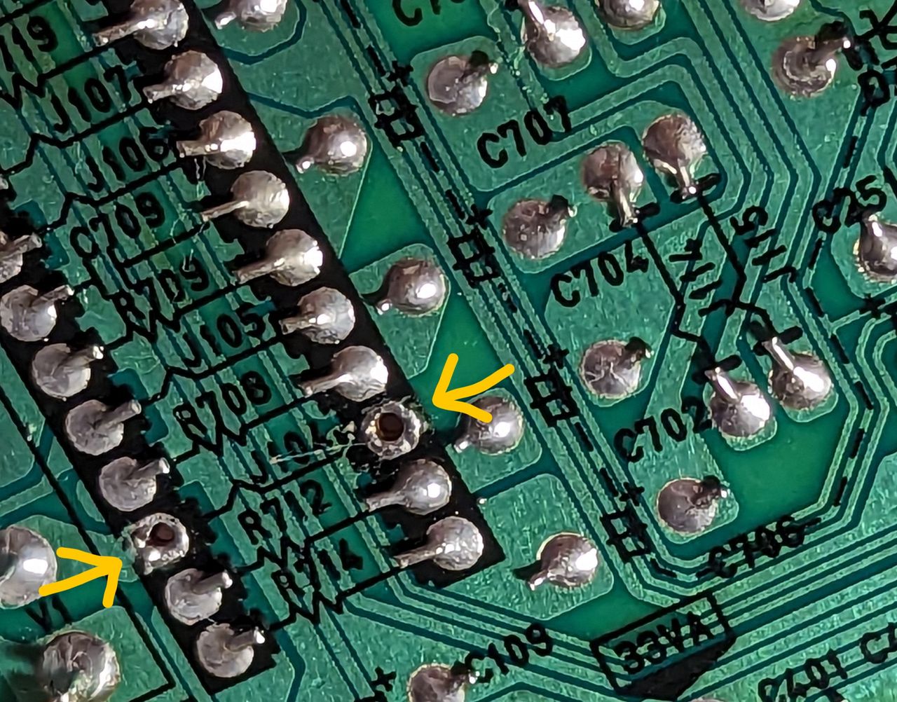 GXE-1395 - Remove jumper wire J104 which is located right off the composite input AV1. If you do not do this step, the mod...